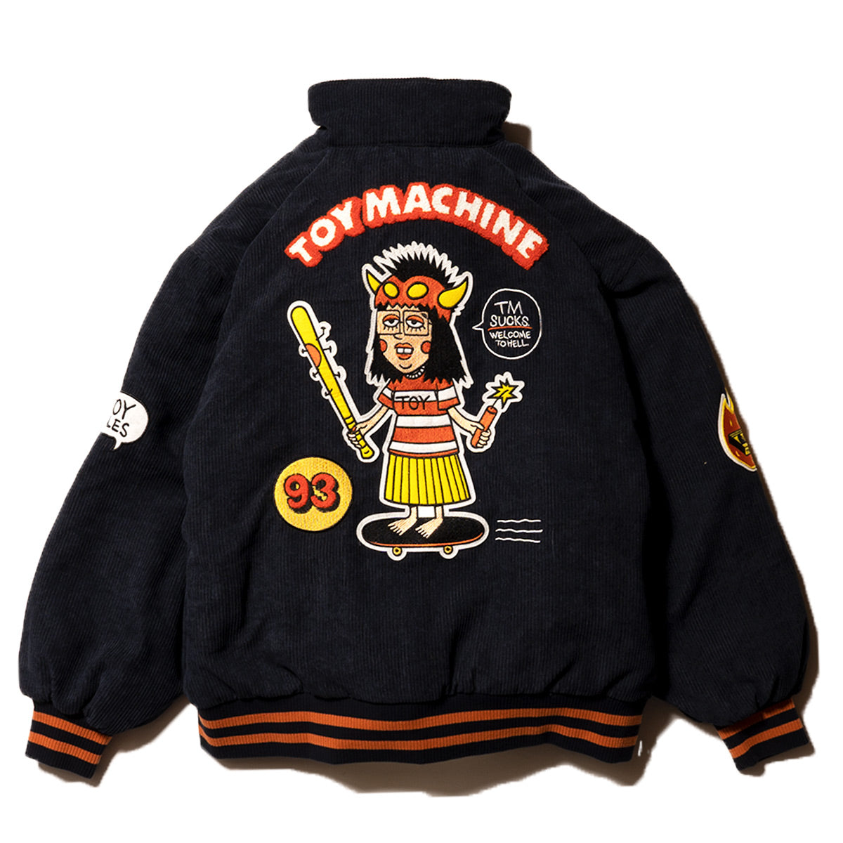 TM PAINT COLLAB CORDUROY STADIUM JACKET