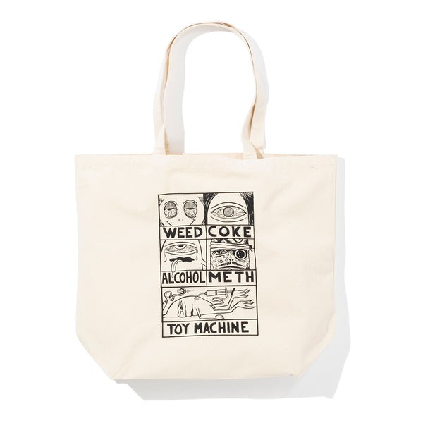 DRUGGED EYES CANVAS TOTE BAG