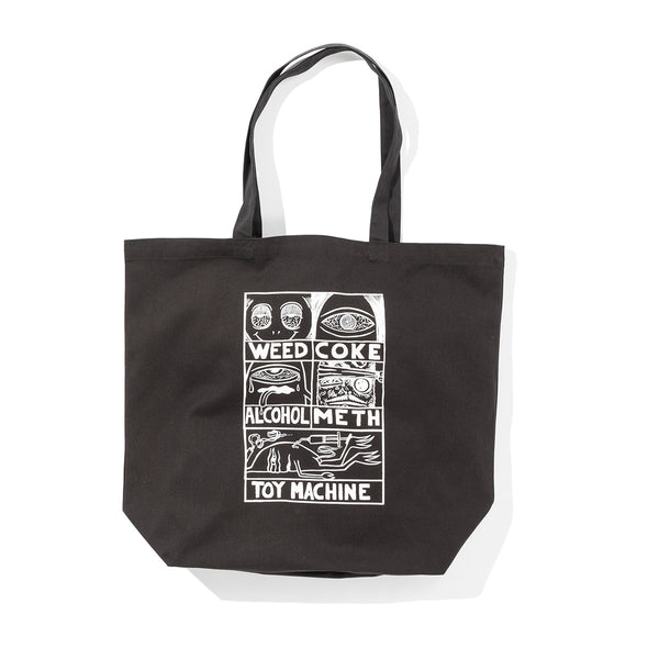 DRUGGED EYES CANVAS TOTE BAG