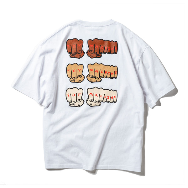 (BIG SIZE) 3 COLOR FIST EMBROIDERY SS TEE