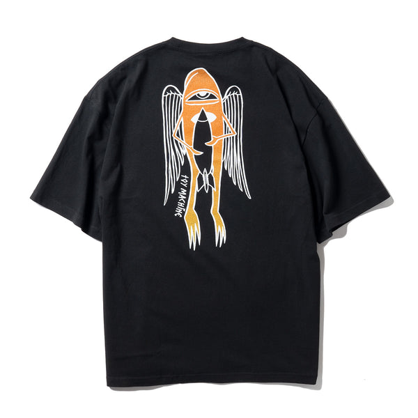 (BIG SIZE) WINGED SECT ROCKET EMBROIDERY SS TEE