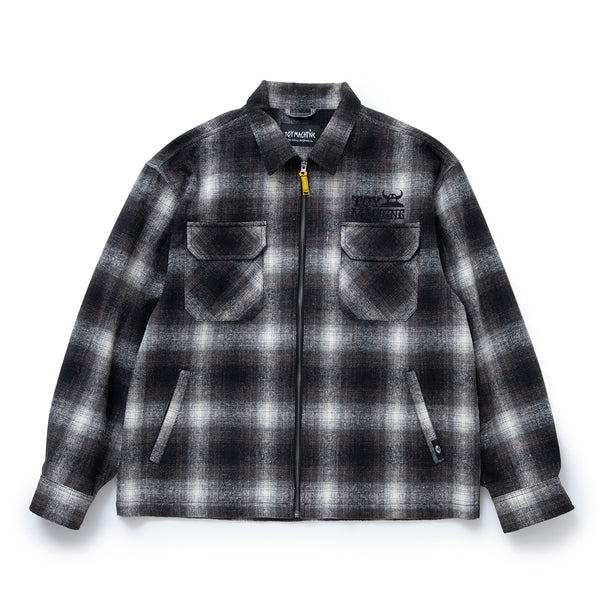SECT EYE PATCH PLAID CHECK ZIP SHACKET
