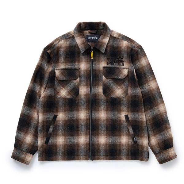 SECT EYE PATCH PLAID CHECK ZIP SHACKET