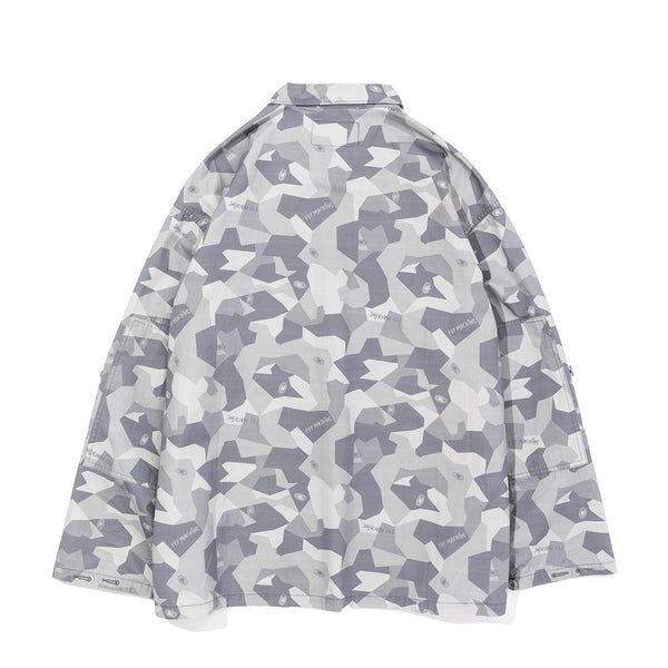 CAMOUFLAGE MILITARY LOOSE FIT SHIRTS JACKET