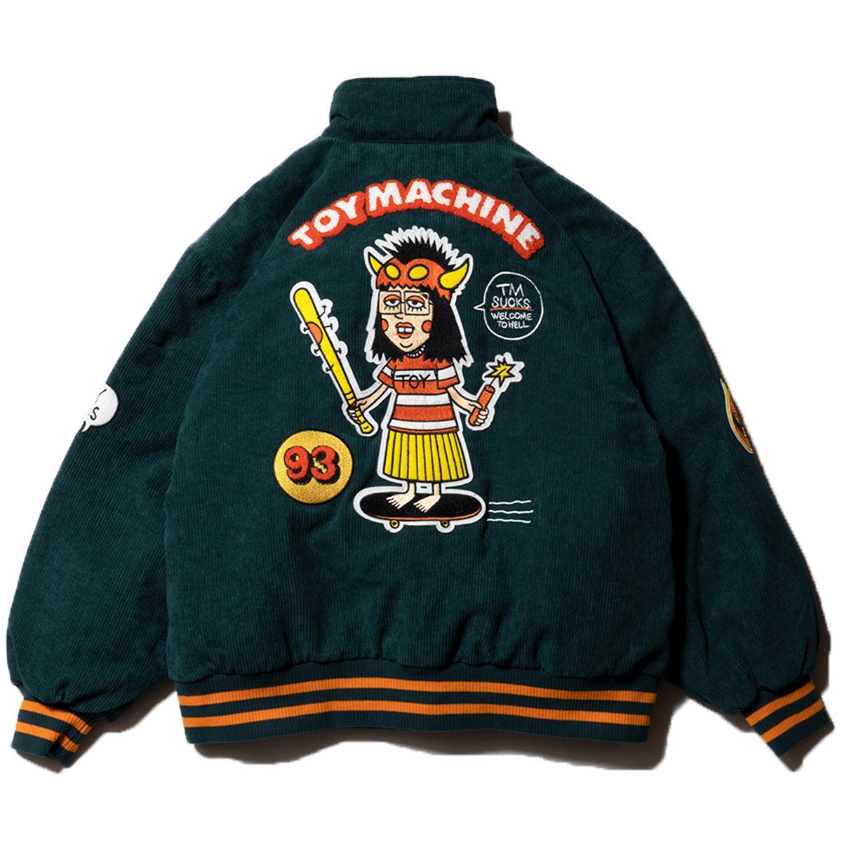 TM PAINT COLLAB CORDUROY STADIUM JACKET