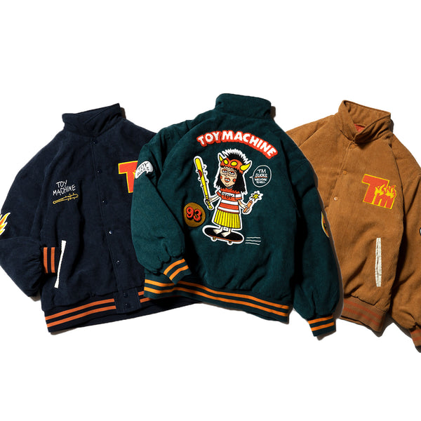 TM PAINT COLLAB CORDUROY STADIUM JACKET