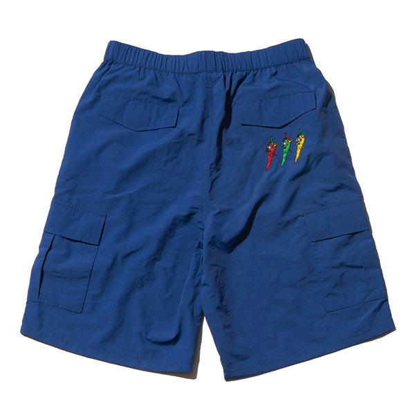TRIPLE PEPPER SECT EMBROIDERY LOOSE FIT CARGO SHORTS