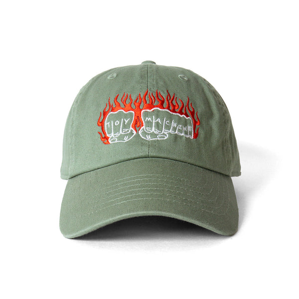 FLAME FIST EMBROIDERY SIX PANEL CAP