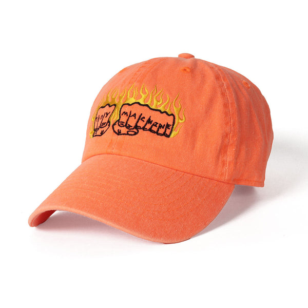 FLAME FIST EMBROIDERY SIX PANEL CAP
